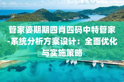 管家婆期期四肖四码中特管家-系统分析方案设计：全面优化与实施策略