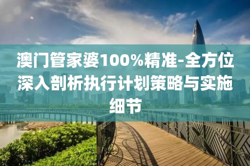 澳门管家婆100%精准-全方位深入剖析执行计划策略与实施细节