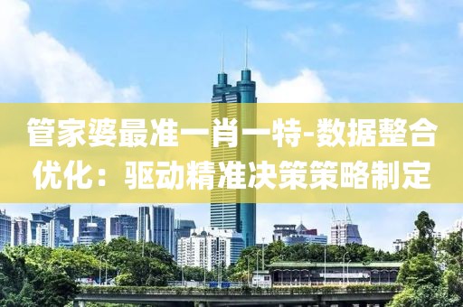 管家婆最准一肖一特-数据整合优化：驱动精准决策策略制定