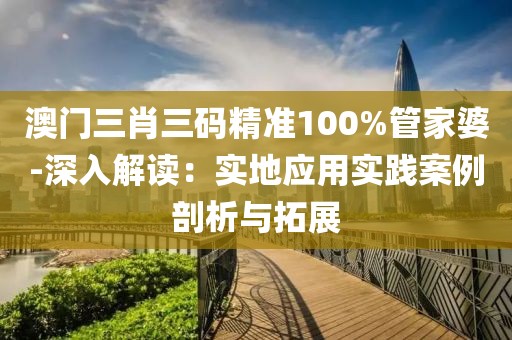 澳门三肖三码精准100%管家婆-深入解读：实地应用实践案例剖析与拓展