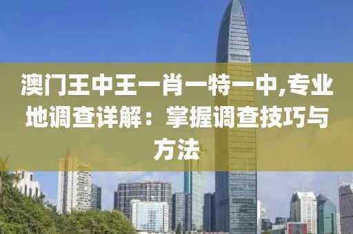 澳门王中王一肖一特一中,专业地调查详解：掌握调查技巧与方法