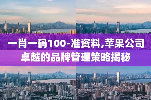一肖一码100-准资料,苹果公司卓越的品牌管理策略揭秘