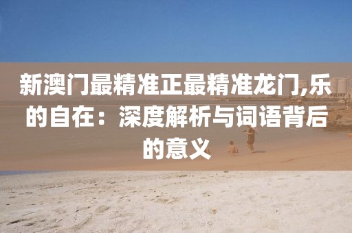 新澳门最精准正最精准龙门,乐的自在：深度解析与词语背后的意义
