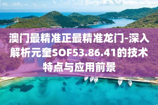 澳门最精准正最精准龙门-深入解析元奎SOF53.86.41的技术特点与应用前景