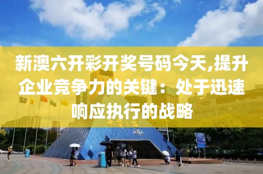 新澳六开彩开奖号码今天,提升企业竞争力的关键：处于迅速响应执行的战略