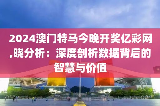 2024澳门特马今晚开奖亿彩网,晓分析：深度剖析数据背后的智慧与价值