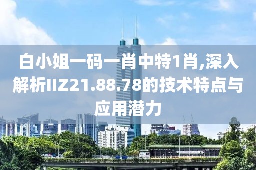 白小姐一码一肖中特1肖,深入解析IIZ21.88.78的技术特点与应用潜力