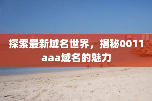 探索最新域名世界，揭秘0011aaa域名的魅力