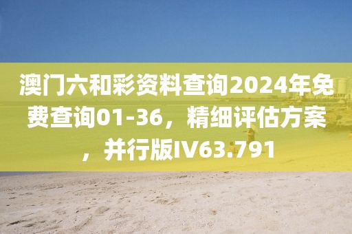 澳门六和彩资料查询2024年免费查询01-36，精细评估方案，并行版IV63.791