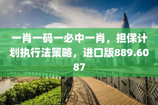一肖一码一必中一肖，担保计划执行法策略，进口版889.6087