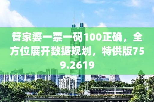 管家婆一票一码100正确，全方位展开数据规划，特供版759.2619