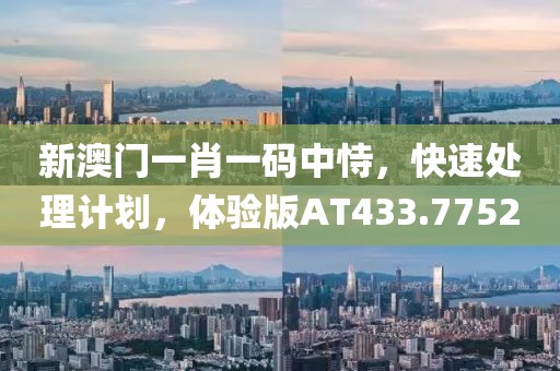 新澳门一肖一码中恃，快速处理计划，体验版AT433.7752