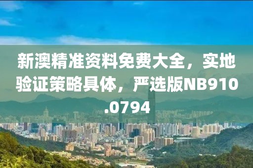 新澳精准资料免费大全，实地验证策略具体，严选版NB910.0794