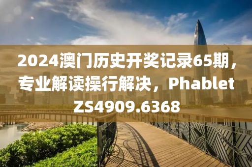 2024澳门历史开奖记录65期，专业解读操行解决，PhabletZS4909.6368