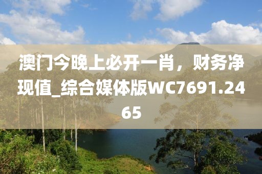 澳门今晚上必开一肖，财务净现值_综合媒体版WC7691.2465