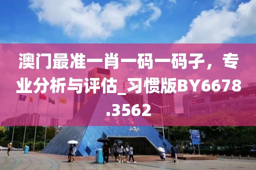 澳门最准一肖一码一码孑，专业分析与评估_习惯版BY6678.3562