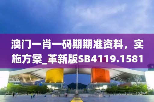 澳门一肖一码期期准资料，实施方案_革新版SB4119.1581