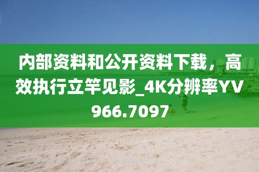 内部资料和公开资料下载，高效执行立竿见影_4K分辨率YV966.7097