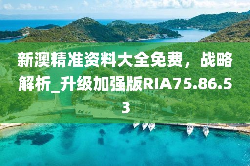 新澳精准资料大全免费，战略解析_升级加强版RIA75.86.53