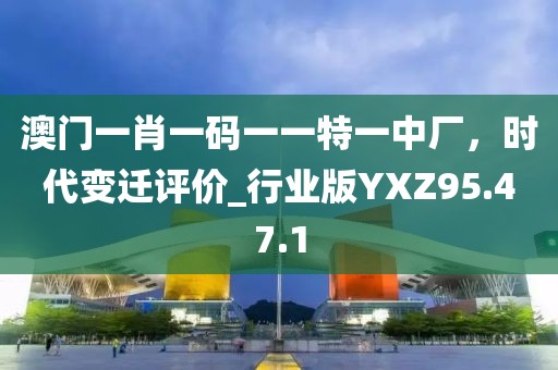 澳门一肖一码一一特一中厂，时代变迁评价_行业版YXZ95.47.1