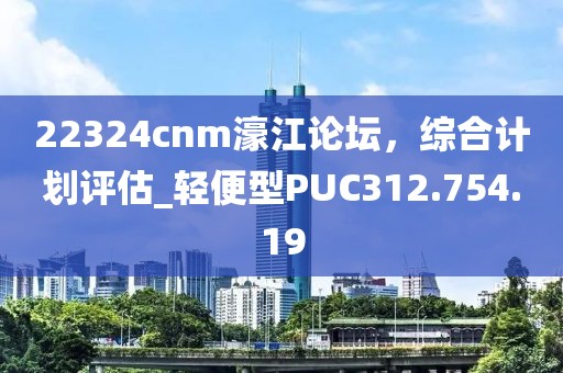 22324cnm濠江论坛，综合计划评估_轻便型PUC312.754.19