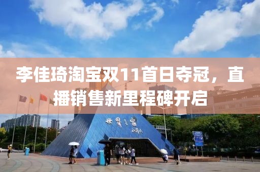 李佳琦拿下淘宝双11首日销冠