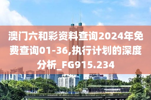 澳门六和彩资料查询2024年免费查询01-36,执行计划的深度分析_FG915.234