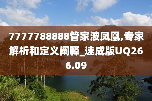 7777788888管家波凤凰,专家解析和定义阐释_速成版UQ266.09