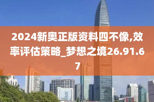 2024新奥正版资料四不像,效率评估策略_梦想之境26.91.67