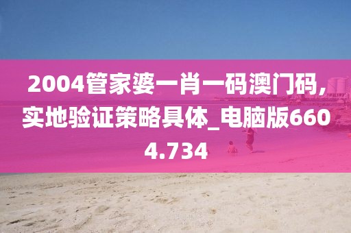 2004管家婆一肖一码澳门码,实地验证策略具体_电脑版6604.734