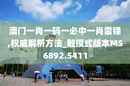 澳门一肖一码一必中一肖雷锋,权威解析方法_触摸式版本MS6892.5411