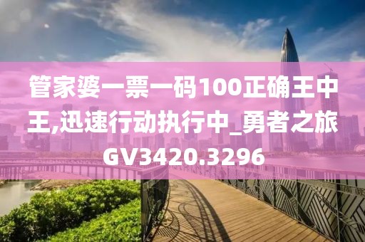 管家婆一票一码100正确王中王,迅速行动执行中_勇者之旅GV3420.3296