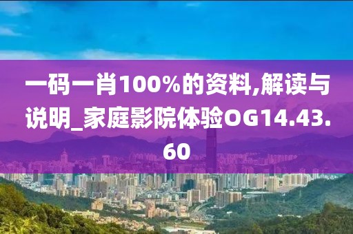 一码一肖100%的资料,解读与说明_家庭影院体验OG14.43.60