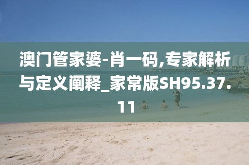 澳门管家婆-肖一码,专家解析与定义阐释_家常版SH95.37.11