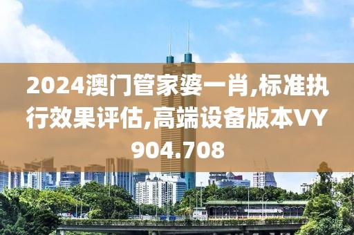 2024澳门管家婆一肖,标准执行效果评估,高端设备版本VY904.708