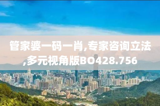 管家婆一码一肖,专家咨询立法,多元视角版BO428.756