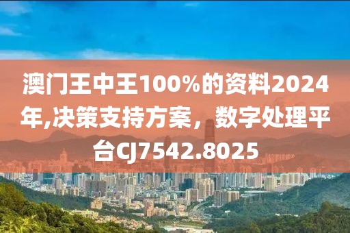 澳门王中王100%的资料2024年,决策支持方案，数字处理平台CJ7542.8025