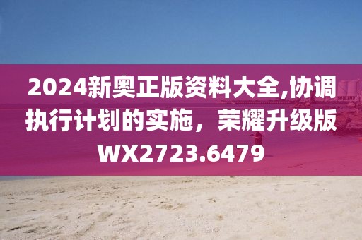 2024新奥正版资料大全,协调执行计划的实施，荣耀升级版WX2723.6479