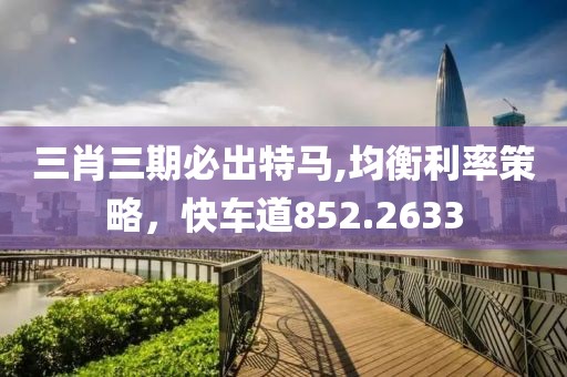 三肖三期必出特马,均衡利率策略，快车道852.2633