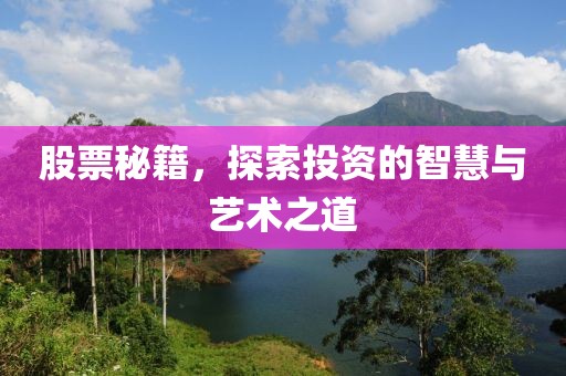 股票秘籍，探索投资的智慧与艺术之道