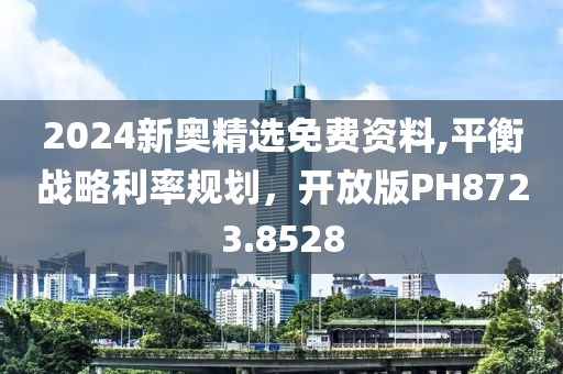 2024新奥精选免费资料,平衡战略利率规划，开放版PH8723.8528