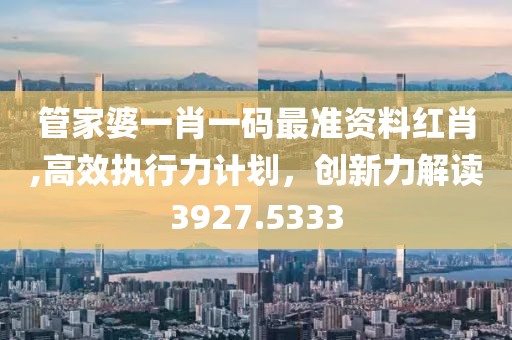 管家婆一肖一码最准资料红肖,高效执行力计划，创新力解读3927.5333