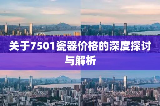 关于7501瓷器价格的深度探讨与解析