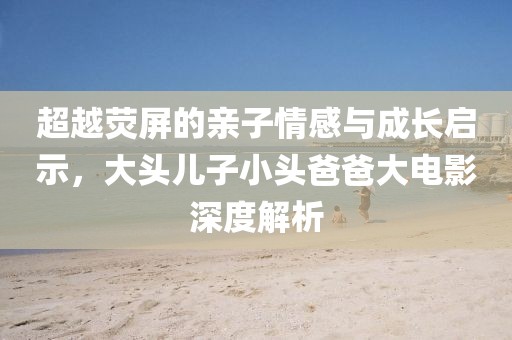 超越荧屏的亲子情感与成长启示，大头儿子小头爸爸大电影深度解析