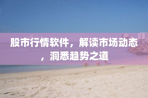 股市行情软件，解读市场动态，洞悉趋势之道