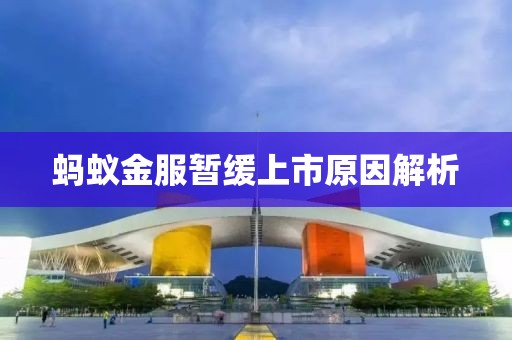 蚂蚁金服暂缓上市原因解析