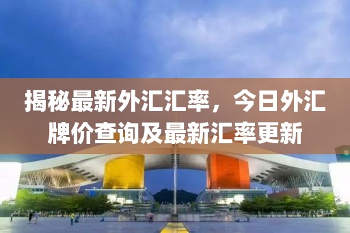 揭秘最新外汇汇率，今日外汇牌价查询及最新汇率更新