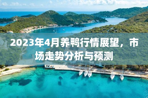 2023年4月养鸭行情展望，市场走势分析与预测