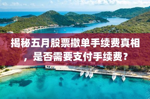 揭秘五月股票撤单手续费真相，是否需要支付手续费？