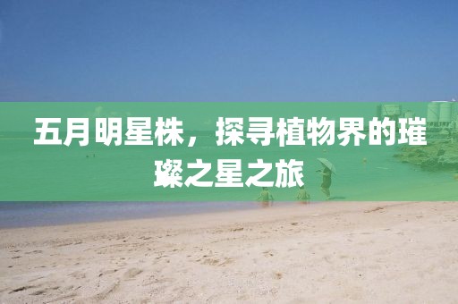 五月明星株，探寻植物界的璀璨之星之旅